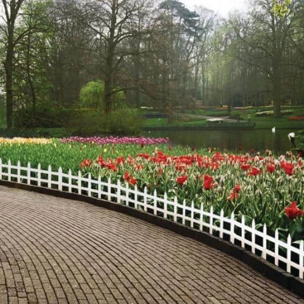 Vigoro 36 in. Wood Picket Garden Fence 6 Vigoro 36 in. Wood Picket Garden Fence - Image 4