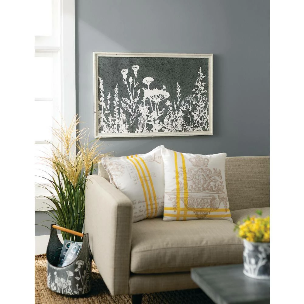 SULLIVANS Whitewashed Metal Flower Trug With Handles (Set of 2) 5 SULLIVANS Whitewashed Metal Flower Trug With Handles (Set of 2) - Image 3